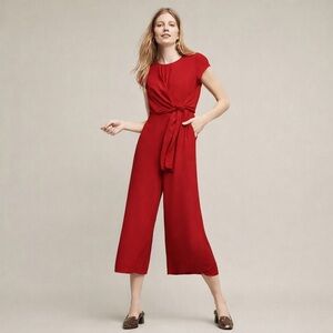 Anthropologie Maeve Front Tie Jumpsuit size 10